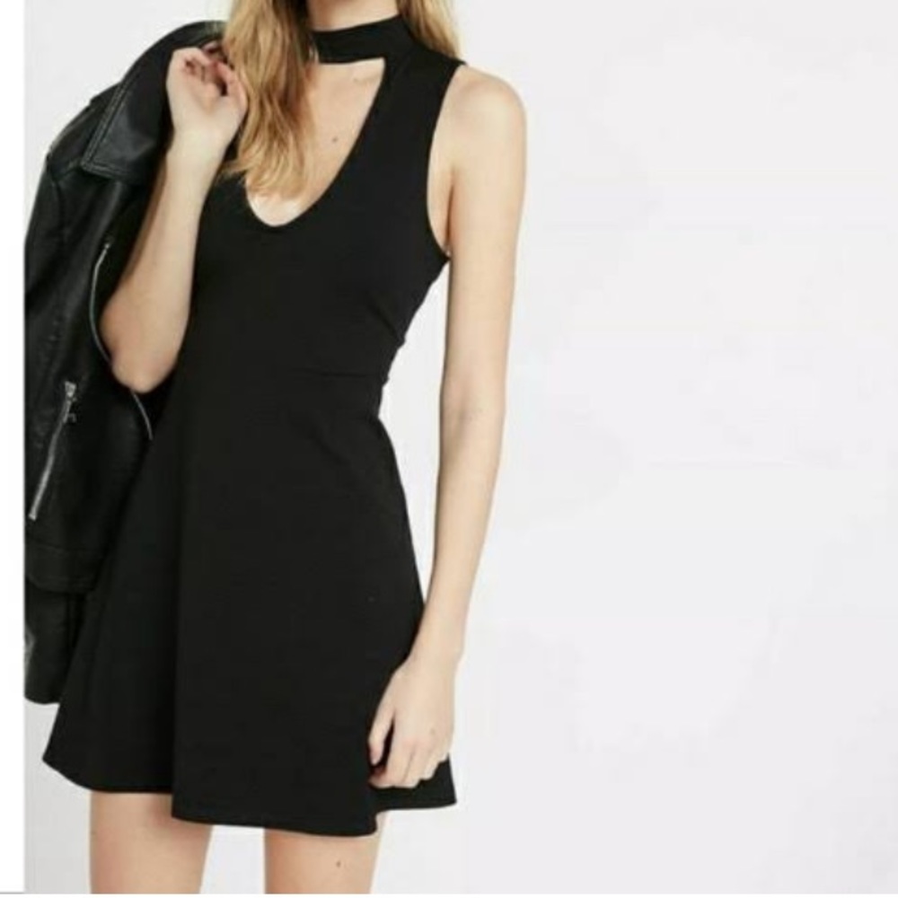 Express choker skater dress